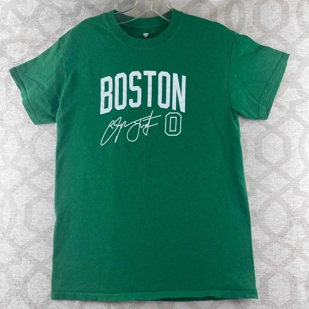 Fanatics Boston Jayson Tatum Signature Green Graphic T-Shirt Mens‎ Small S